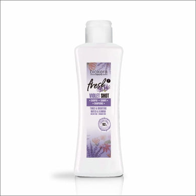 Salerm Biokera Champú Vegano Violet Shot 300 ml - Champú